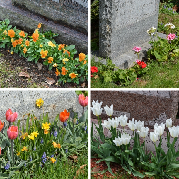 gravestone flowers